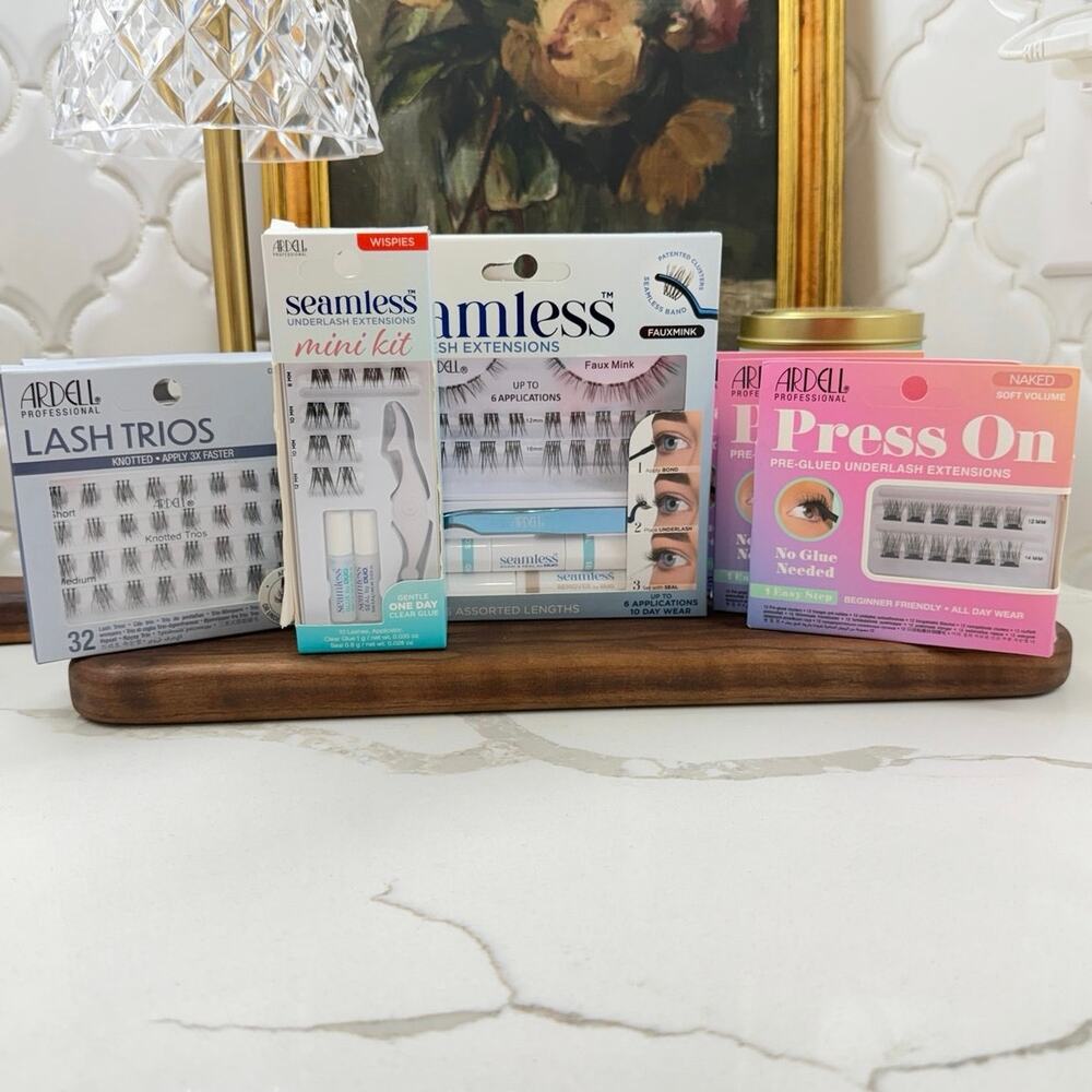 Ardell Lash Extensions Lot (5 Pc) Press On Naked Soft Volume Seamless Trios NIB
